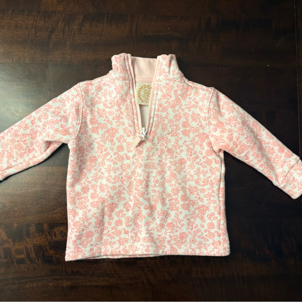 The Beaufort Bonnet Company Pink Floral Half-Zip